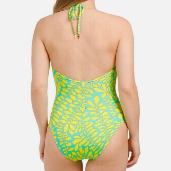 Trina Turk TRELLIS Green One Piece Swimsuit NWT Sz 4 - Picture 2 of 7